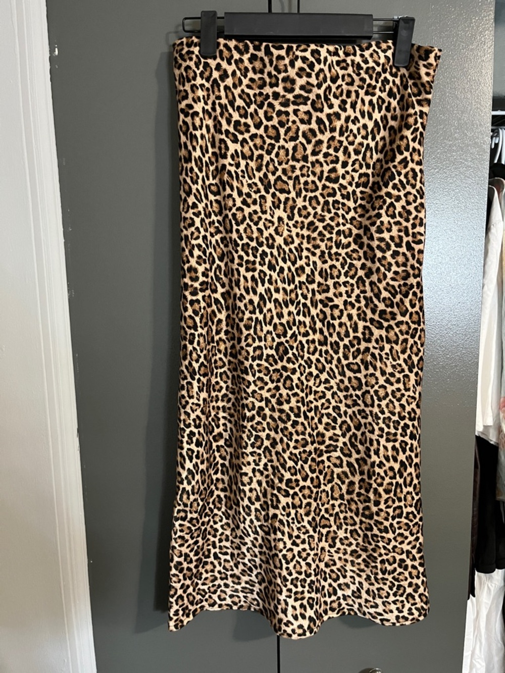 Leopard Print Slip Skirt